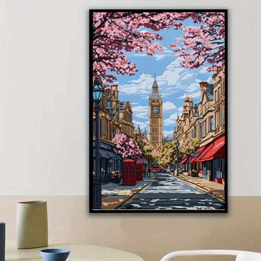 London Street Scene Vibrant Canvas Art for Your Home
