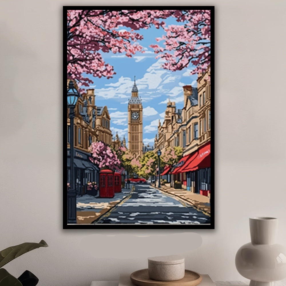 London Street Scene Vibrant Canvas Art for Your Home
