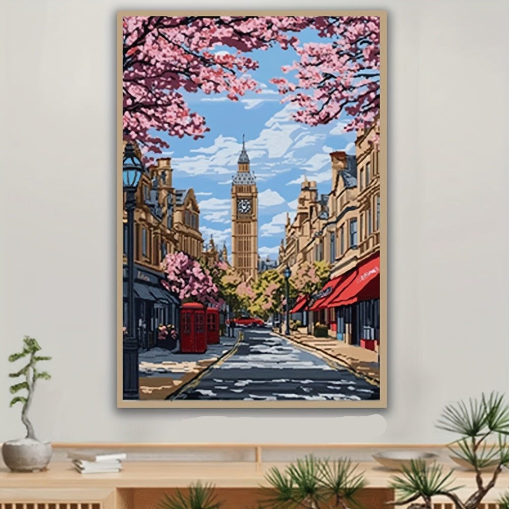 London Street Scene Vibrant Canvas Art for Your Home