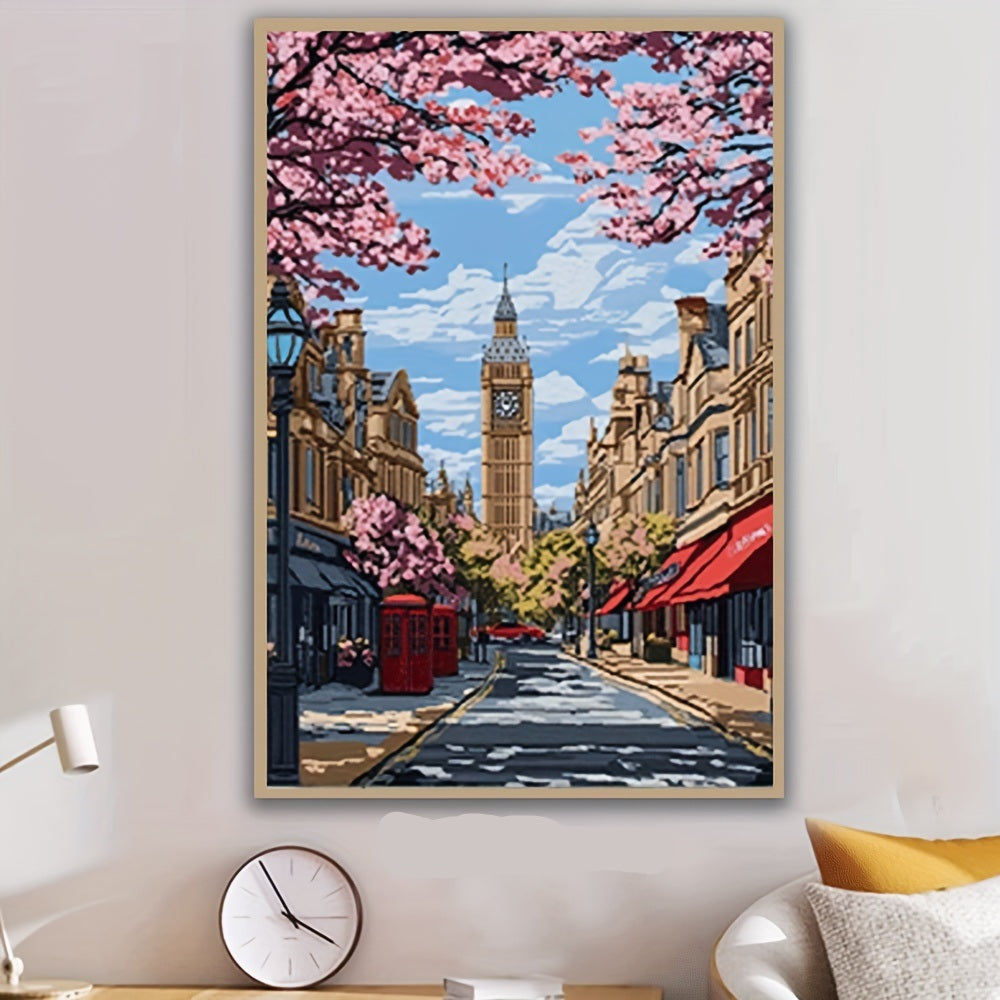 London Street Scene Vibrant Canvas Art for Your Home