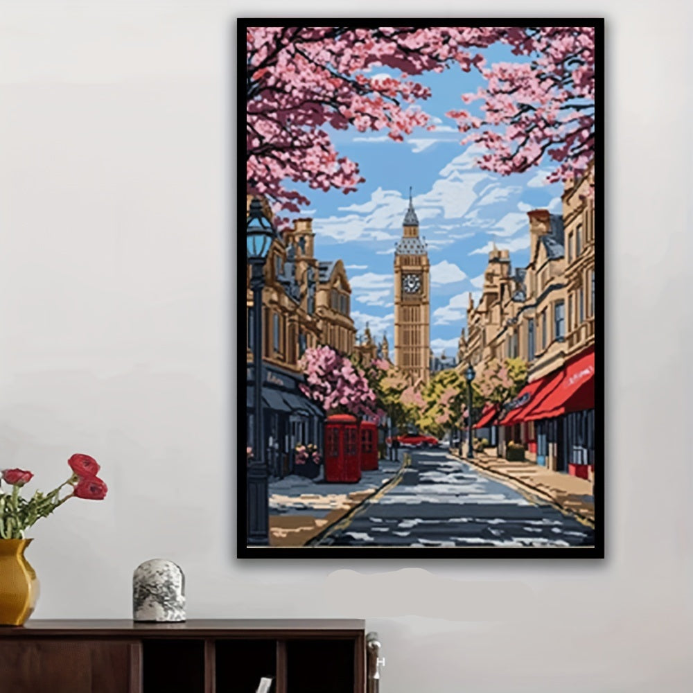 London Street Scene Vibrant Canvas Art for Your Home