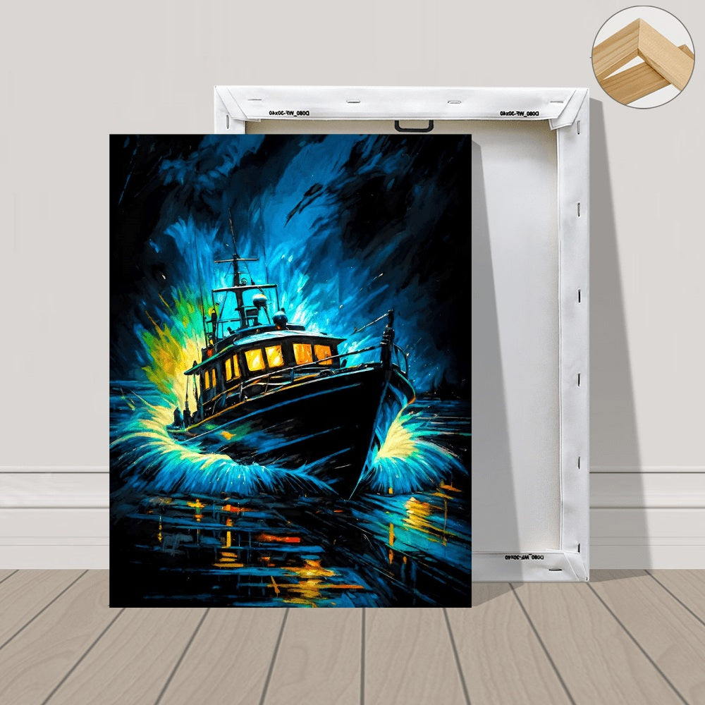 Retro Transport Canvas Prints City Lights Art