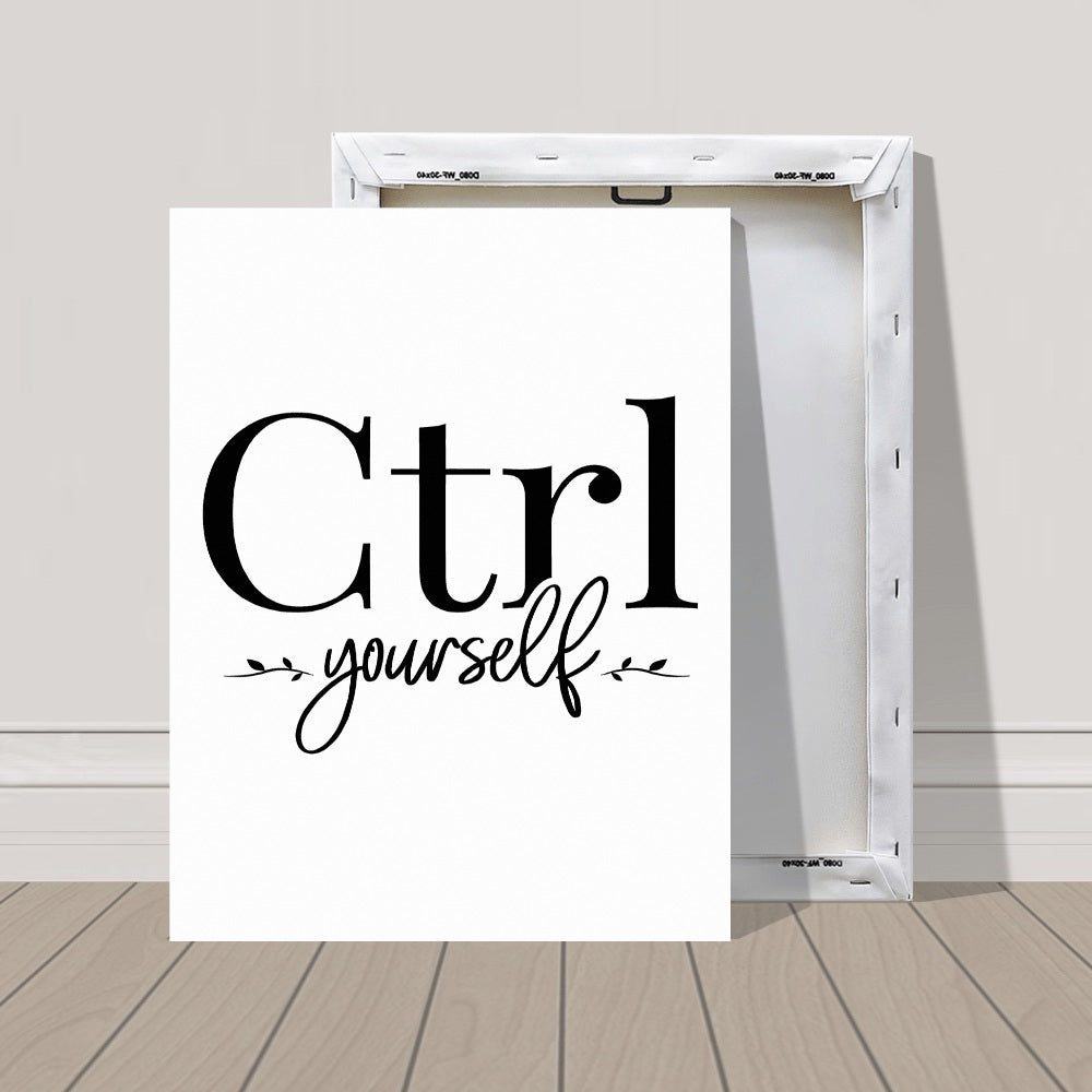Inspire Black White Framed Canvas Art Prints