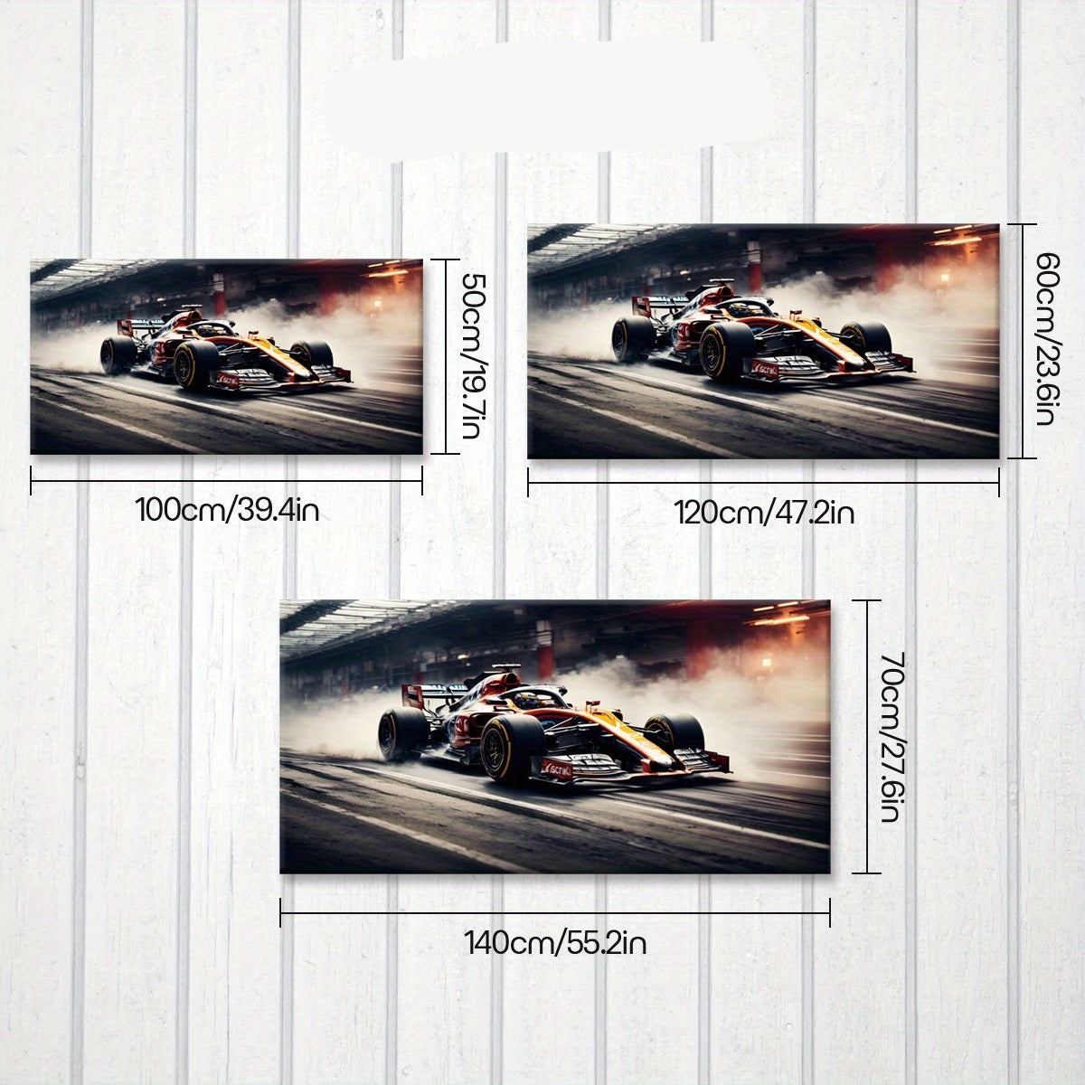 Formula Racing Car Canvas Art Vibrant Durable Framed