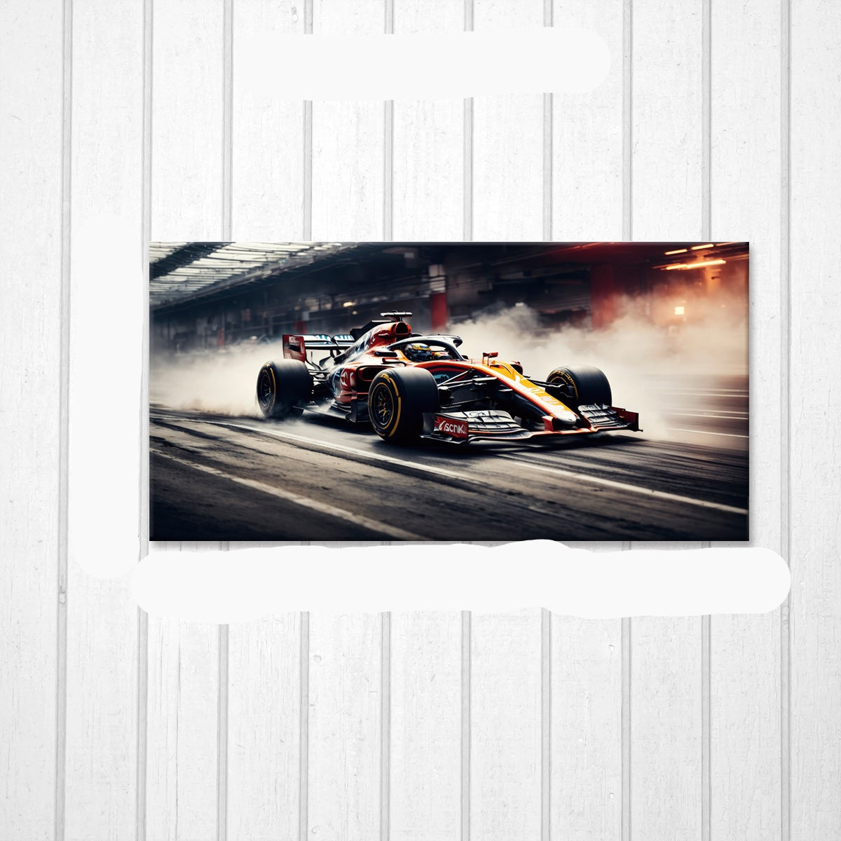 Formula Racing Car Canvas Art Vibrant Durable Framed