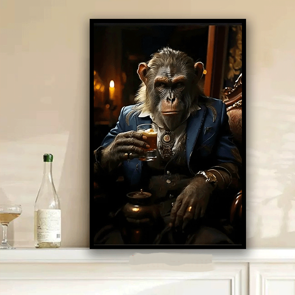 Modern Gorilla Art Bold Unique Wall Decor