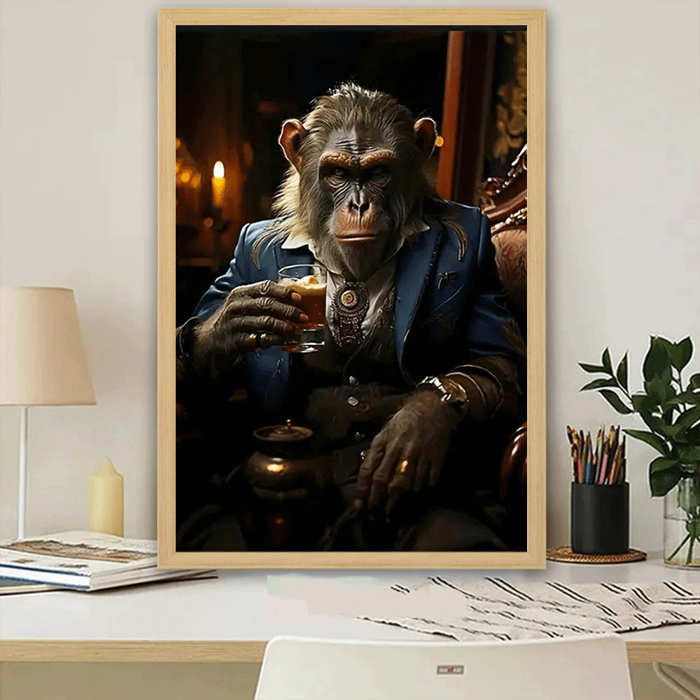 Modern Gorilla Art Bold Unique Wall Decor