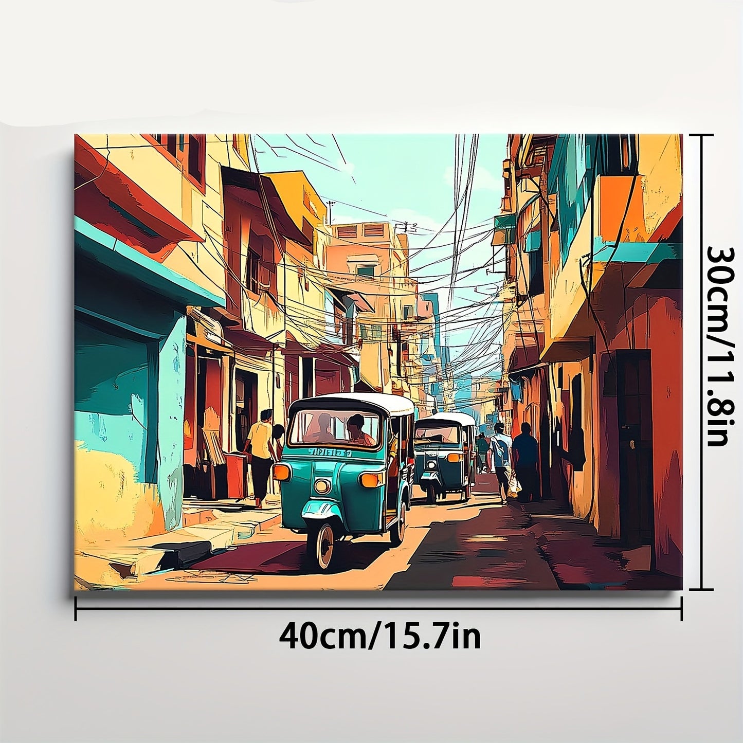 Vibrant Indian Street Scenes Art Ready to Hang to Brighten Your Space
