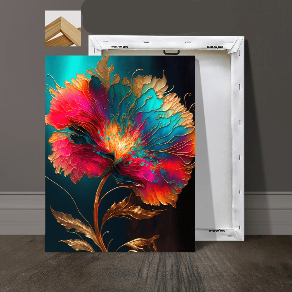 Luxury Floral Canvas Art Modern Wall Decor Set