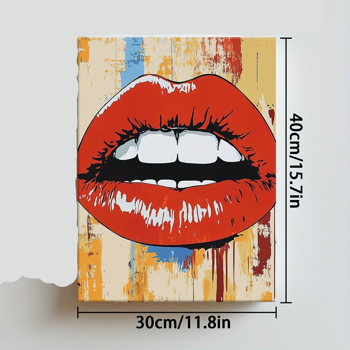 Bold Red Lips Pop Art Canvas Vibrant Decor