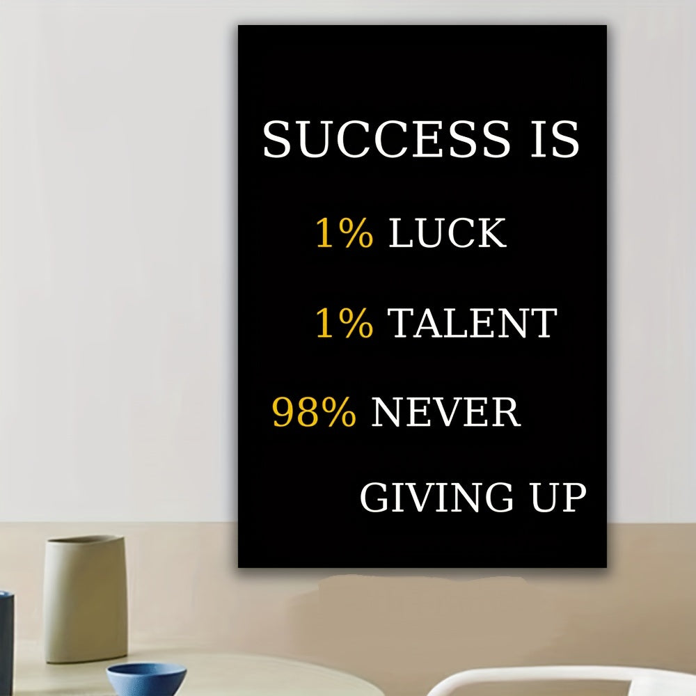 Never Give Up Framed Motivational Canvas Art