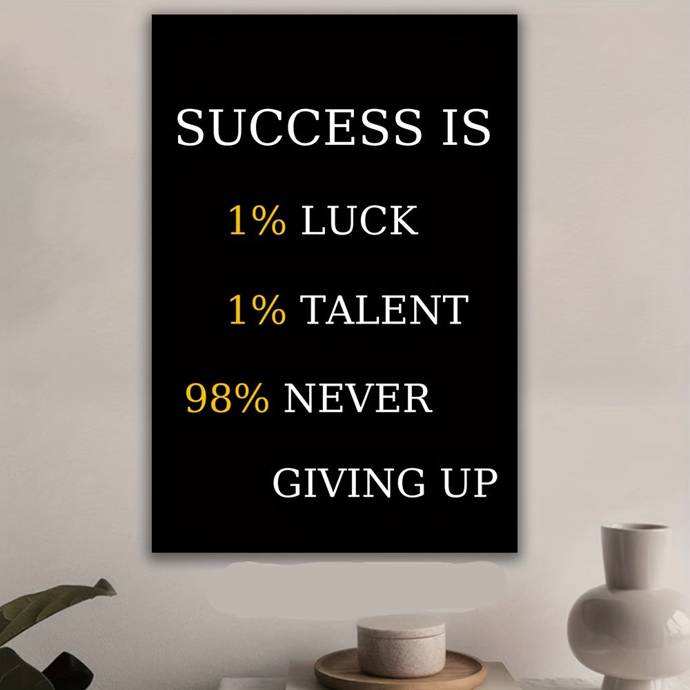 Never Give Up Framed Motivational Canvas Art