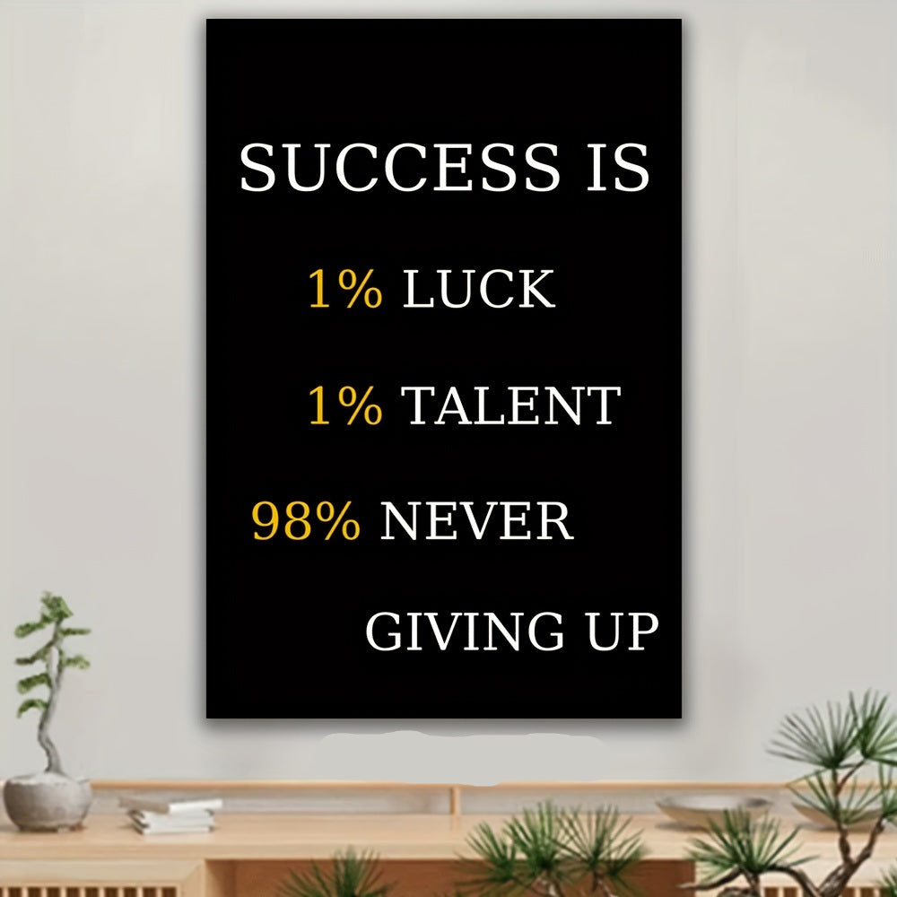 Never Give Up Framed Motivational Canvas Art