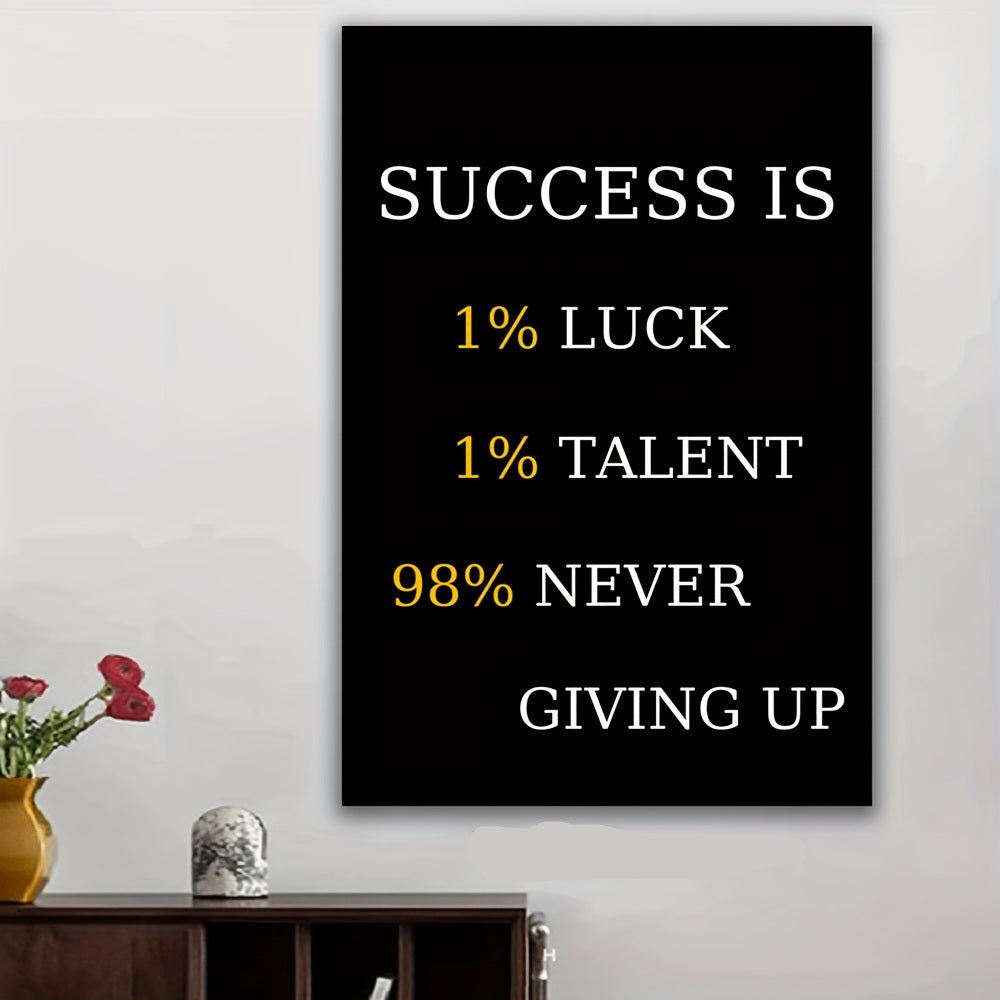 Never Give Up Framed Motivational Canvas Art