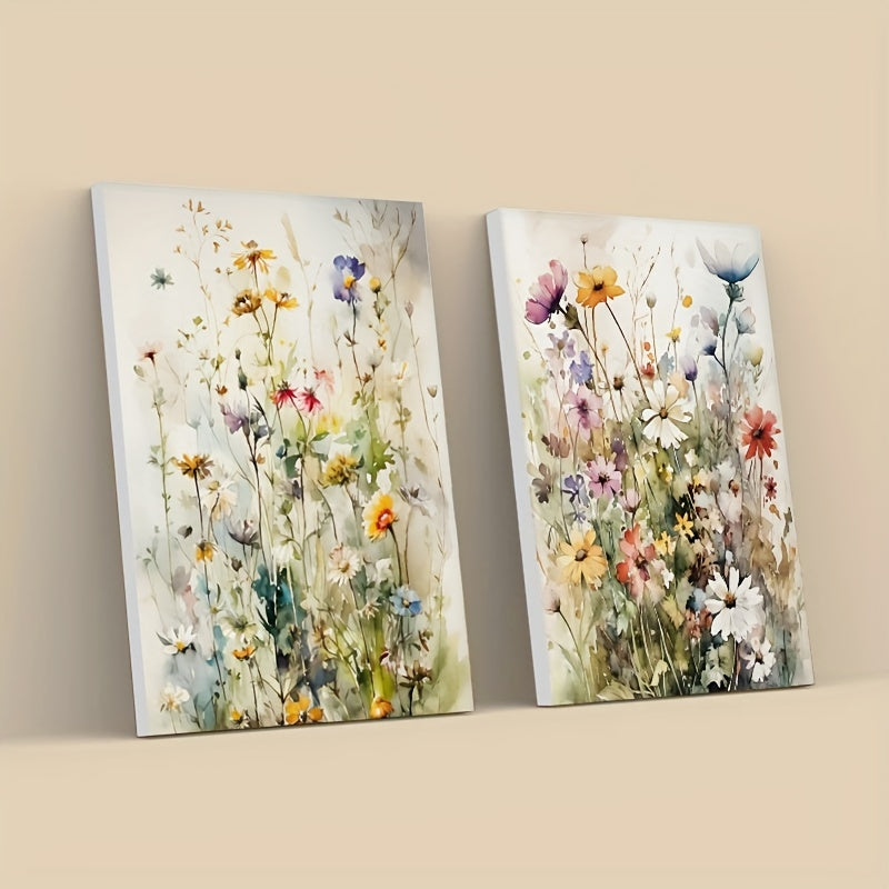 Wildflower Farmhouse Canvas Art Home Decor Set