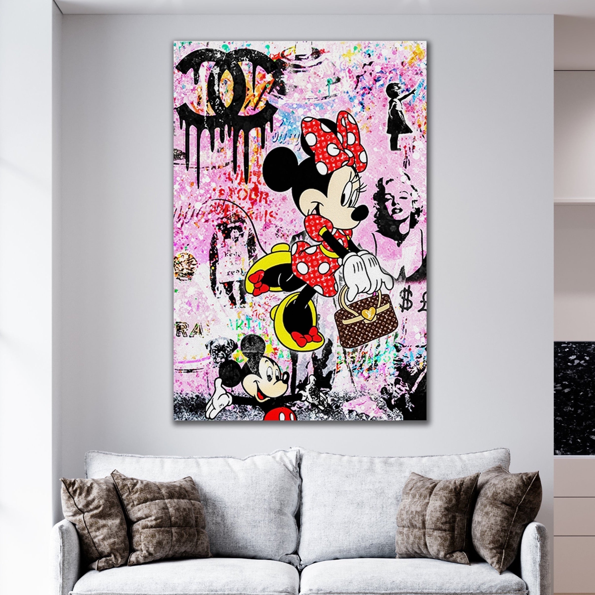 Materialistic Minnie Canvas Art – KVGP Fine Arts
