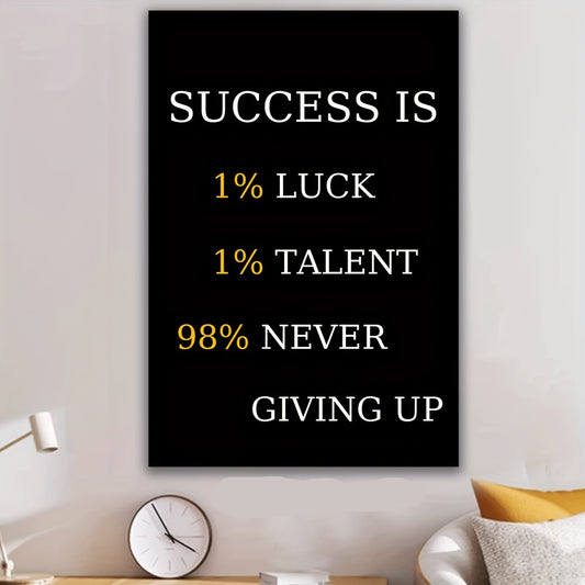 Never Give Up Framed Motivational Canvas Art