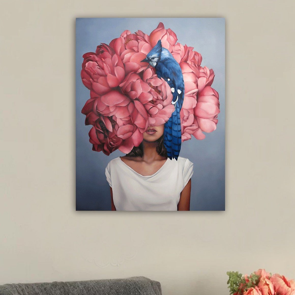 Floral Portrait Canvas Art