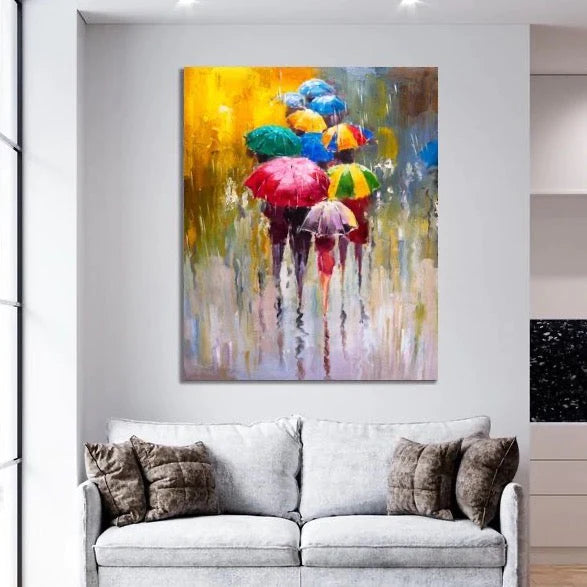 Colours In The Rain Canvas Art