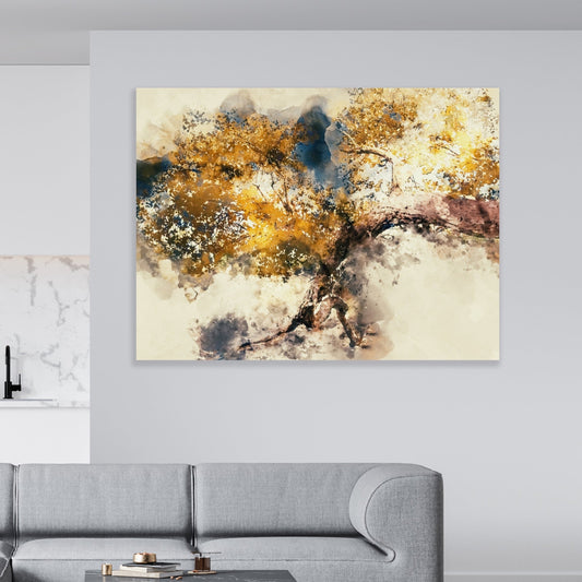 Abstract Tree Canvas Art