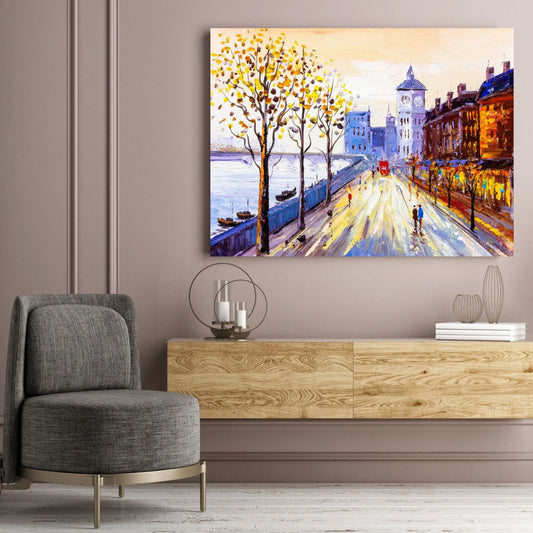 City By The Water Canvas Art