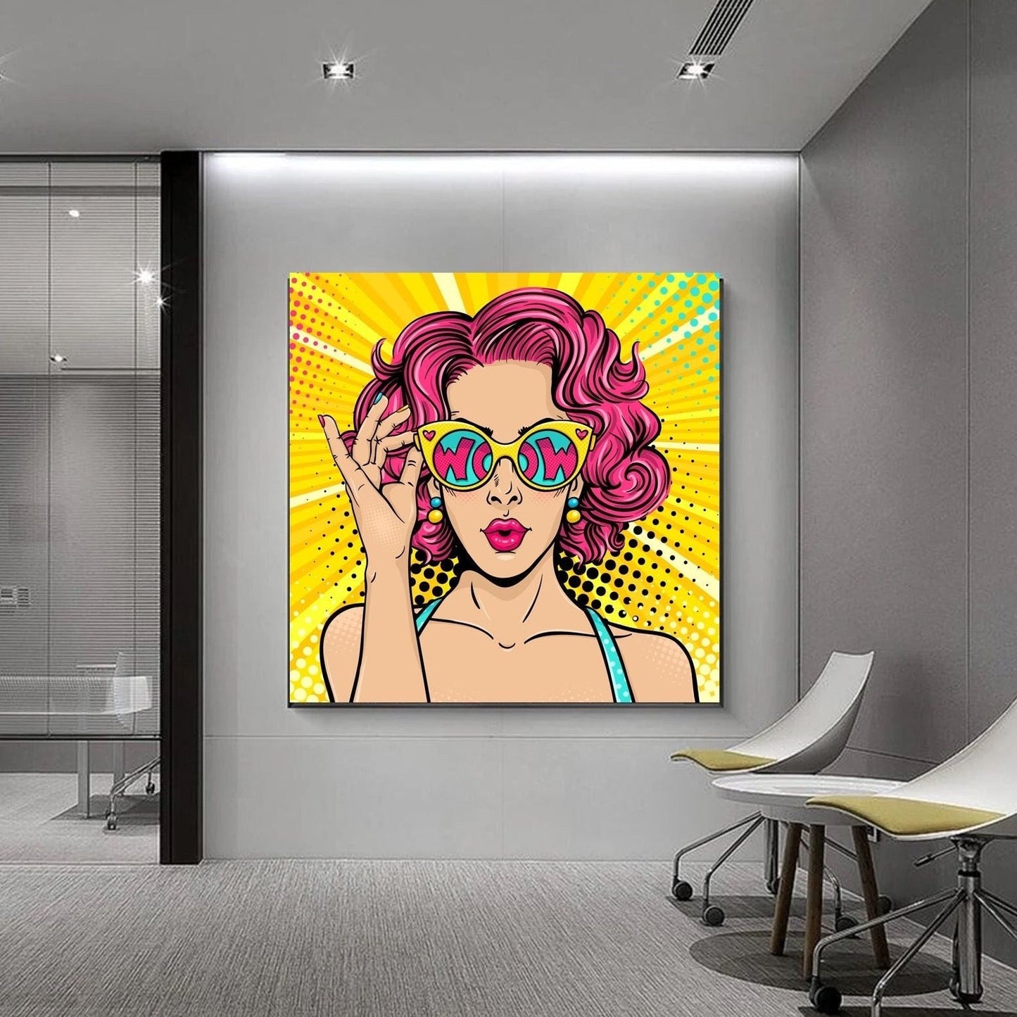 Pop Art Woman Wow Canvas Art