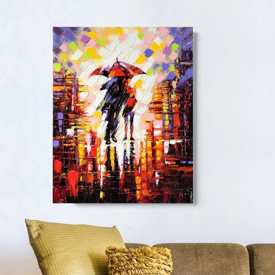 Contemporary Rain Canvas Art