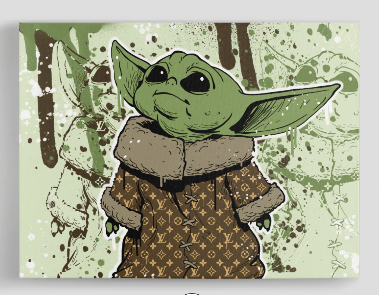 Trendy Yoda Canvas Art