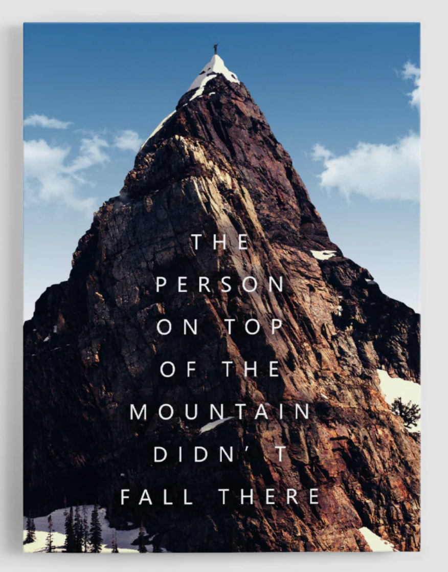 The Top of the Mountain Canvas Art