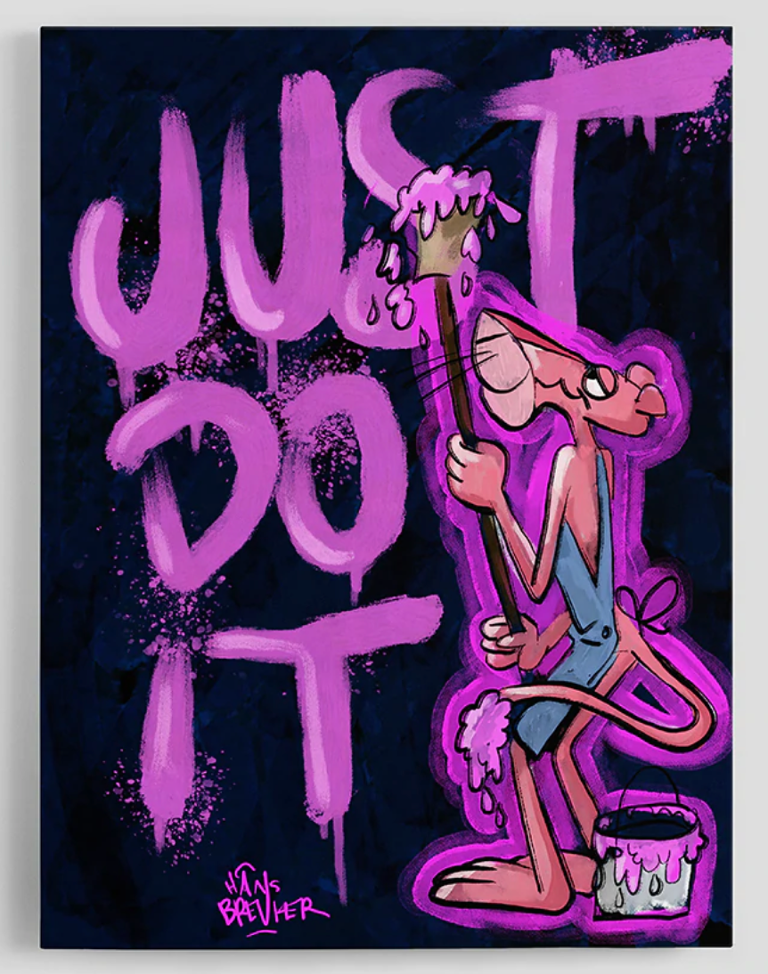 Pinky P Just Do It Motivation Canvas Art