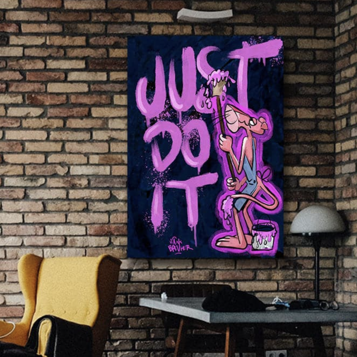 Pinky P Just Do It Motivation Canvas Art