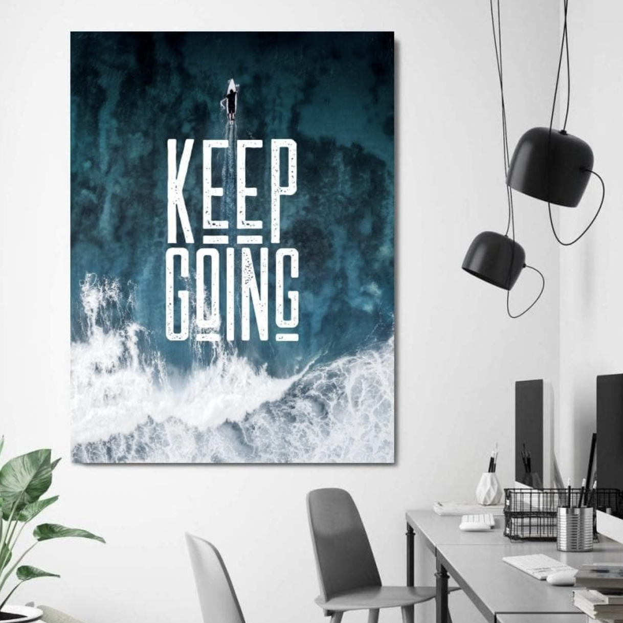 Keep Going Motivational Canvas Art