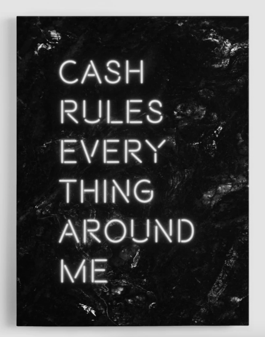 Cash Rules Canvas Art