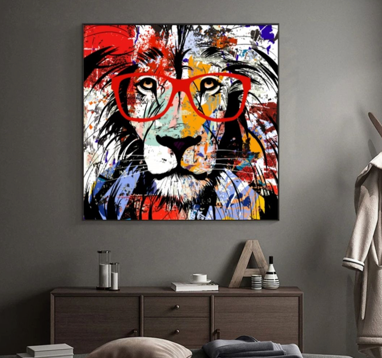 The Graffiti Lion Canvas Art