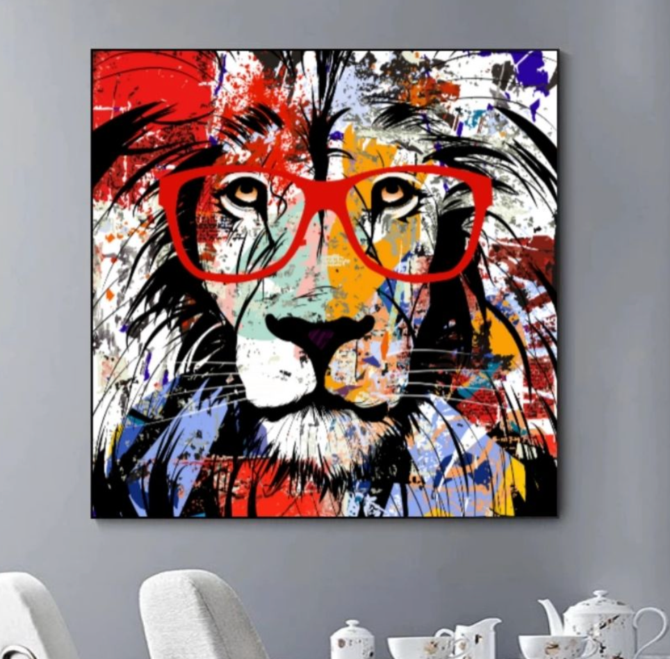 The Graffiti Lion Canvas Art