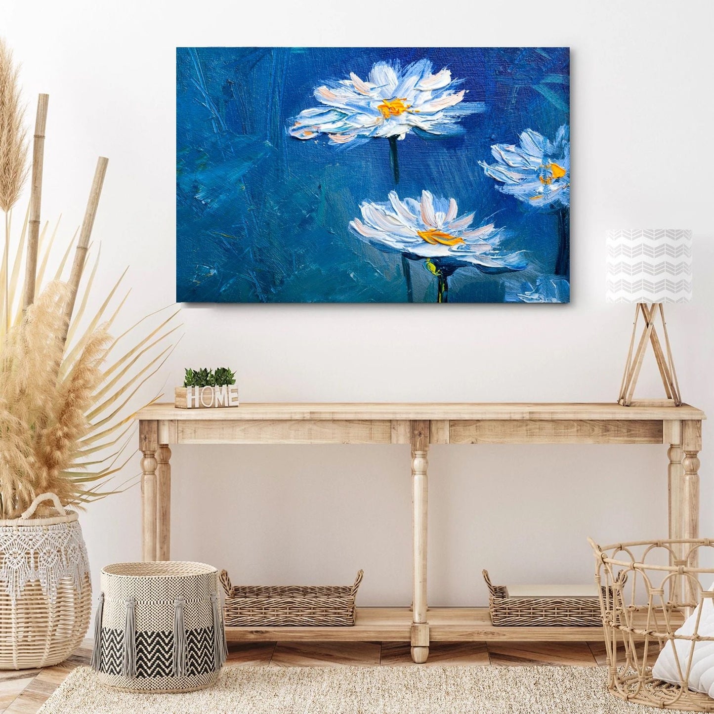 White Daisy Flower Canvas Art