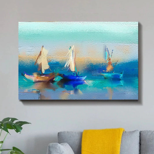 Three Little Boats Canvas Art