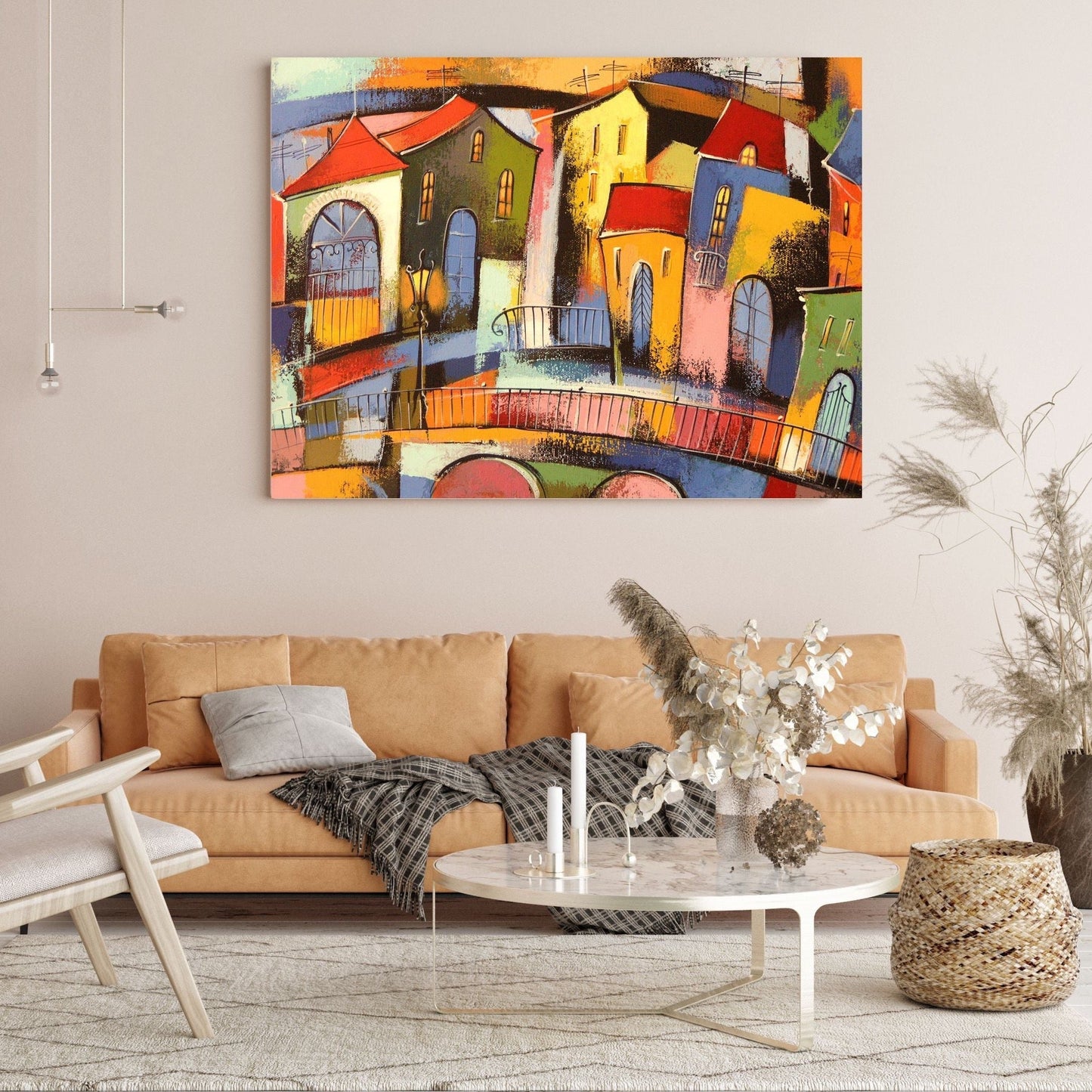 Casas De Colores Canvas Art