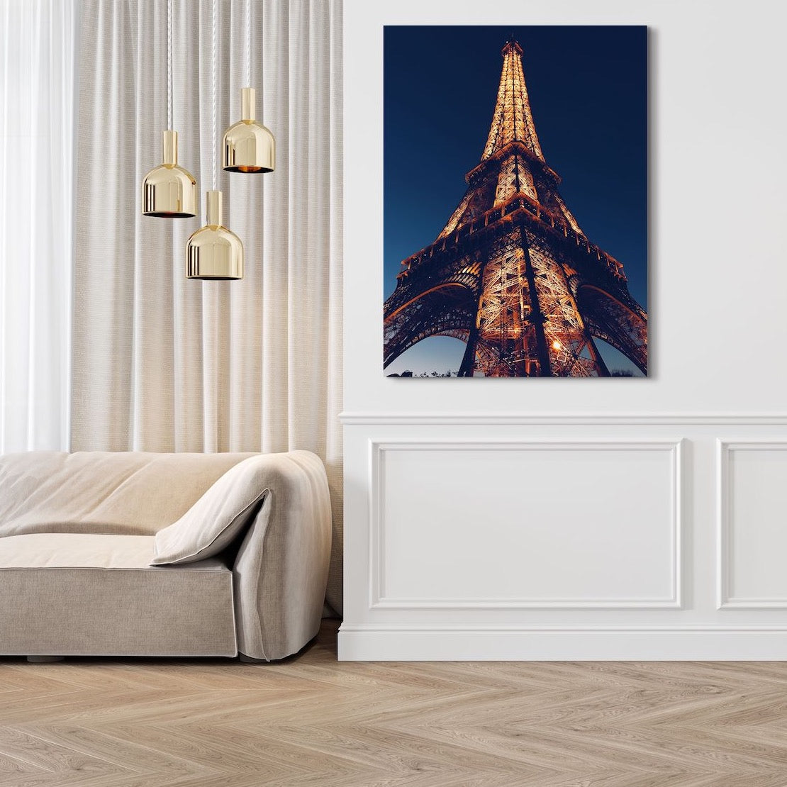 Paris At Night Canvas Art