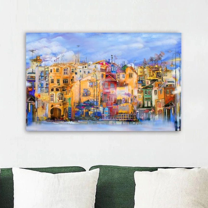 Colourful Casas Canvas Art