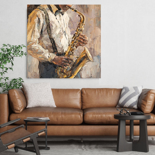 The Saxophone Man Canvas Art