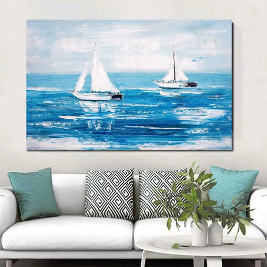 Sailing Boats in the Wind Canvas Art