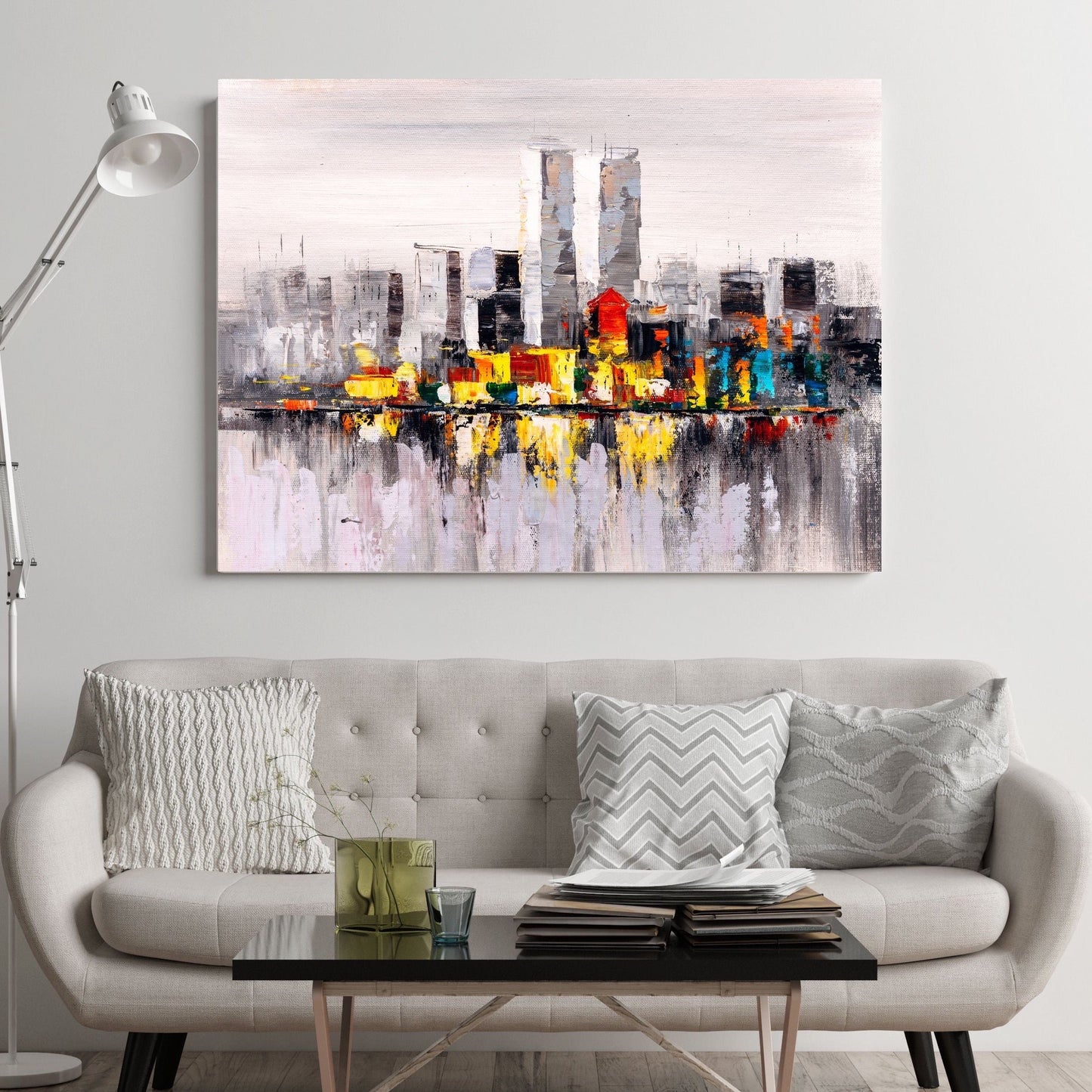 The Buildings Reflection Canvas Art