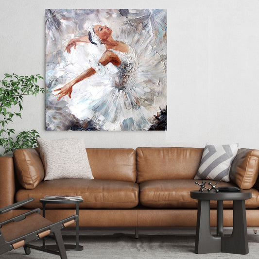 Swan Lake Woman Canvas Art