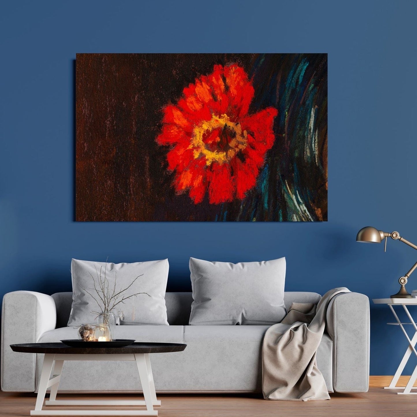 Flor Roja Canvas Art